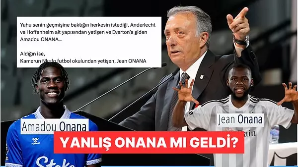 Başkan adayı Hürser Tekinoktay'ın iddiasıyla yeniden tartışmaya açıldı. Tekinoktay, Ahmet Nur Çebi'ye Amadou Onana ile Jean Onana'yı karıştırdın mı diye sordu.