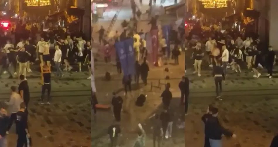 Galatasaray Bayern Münih Maçı Öncesi Taksim'de Olaylar Çıktı