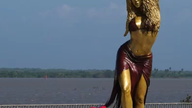 Dünyaca ülü şarkıcı Shakira’nın bronz heykeli memleketi Barranquilla bölgesinde dikildi.