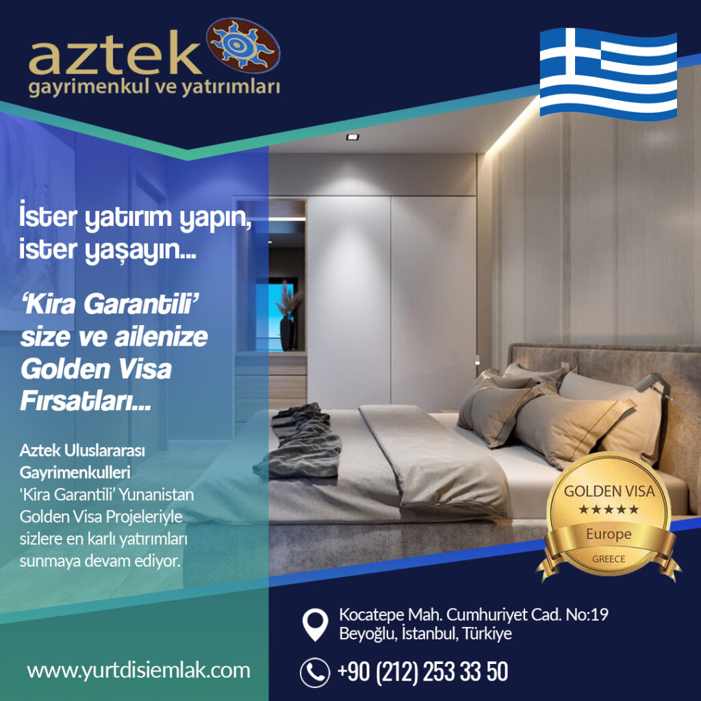 Yunanistan kira garantili satılık ev