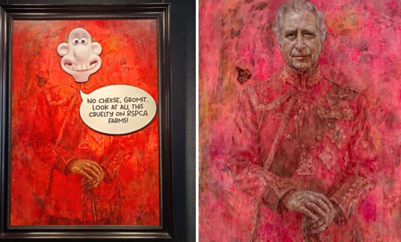 İngiltere Kralı Charles'ın ilk resmi portresi hayvan hakları aktivistlerinin saldırısına uğradı