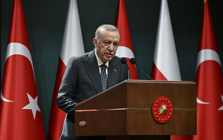 Cumhurbaşkanı Recep Tayyip Erdoğan, Polonya Başbakanı Donald Tusk ile Cumhurbaşkanlığı Külliyesi'nde bir araya geldi.