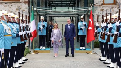 Cumhurbaşkanı Recep Tayyip Erdoğan, İtalya Başbakanı Giorgia Meloni ve Libya Ulusal Birlik Hükümeti Başbakanı Abdulhamid Dibeybe'yi Türkiye, İtalya ve Libya İşbirliği Zirvesi kapsamında kabul etti