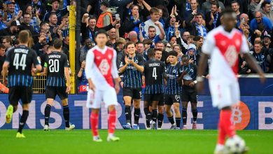Şampiyonlar Ligi'nde Club Brugge, Belçika'da Monaco'yu 11 dakikada bulduğu 3 gol bulduğu maçta farklı geçti
