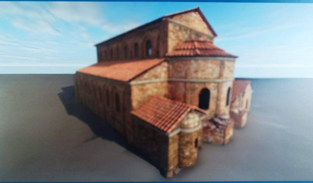 İznik Aziz Neophytos Bazilikası'nın çizimi.