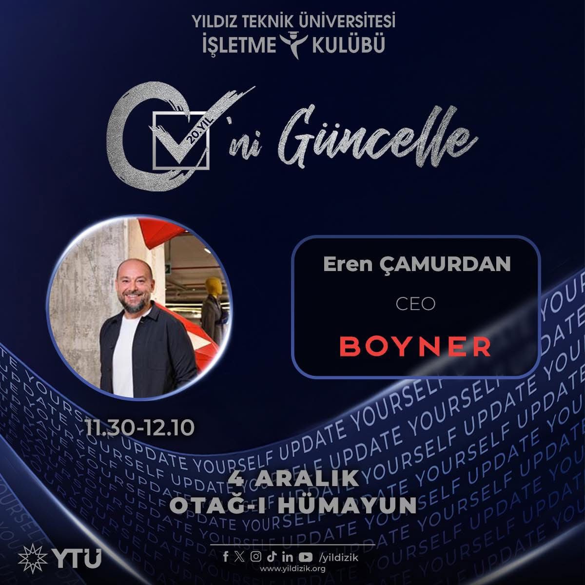 YTÜ’den “CV’ni Güncelle” 20. kez kapılarını açıyor 2 boyner eren camurdan
