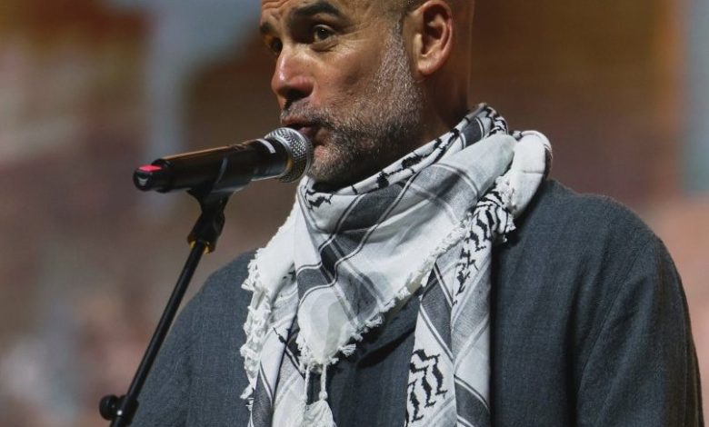 Manchester City Teknik Direktörü Pep Guardiola, Barselona'daki Filistin'e yardım mitinginde harika bir konuşma yaptı