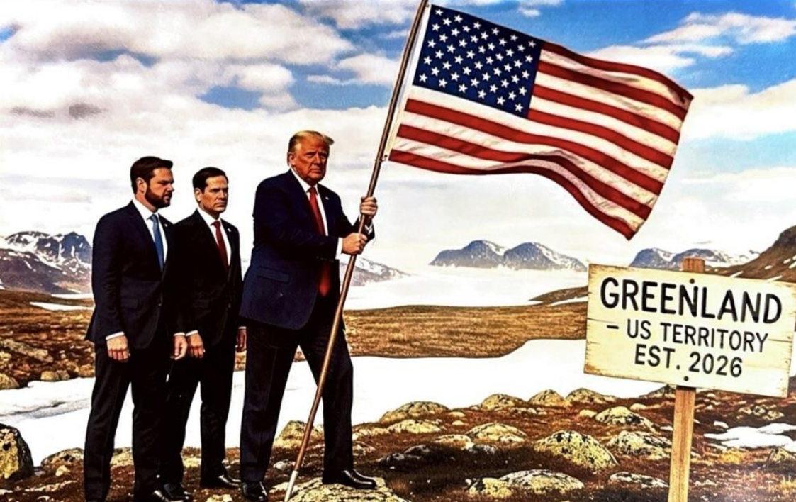 Donald Trump’ın Truth Social’da paylaştığı görsel, Grönland geriliminde tansiyonu yeniden yükseltti.