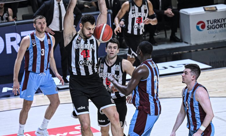 Türkiye Sigorta Basketbol Süper Ligi’nde Beşiktaş Gain ilk yarıda 11 sayı geriye düştüğü Trabzonspor'u mağlup etti