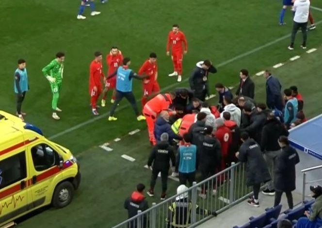 Ümit Milli Takımı Teknik Direktörü Egemen Korkmaz, Hırvatistan maçında fenalaşarak hastaneye kaldırıldı