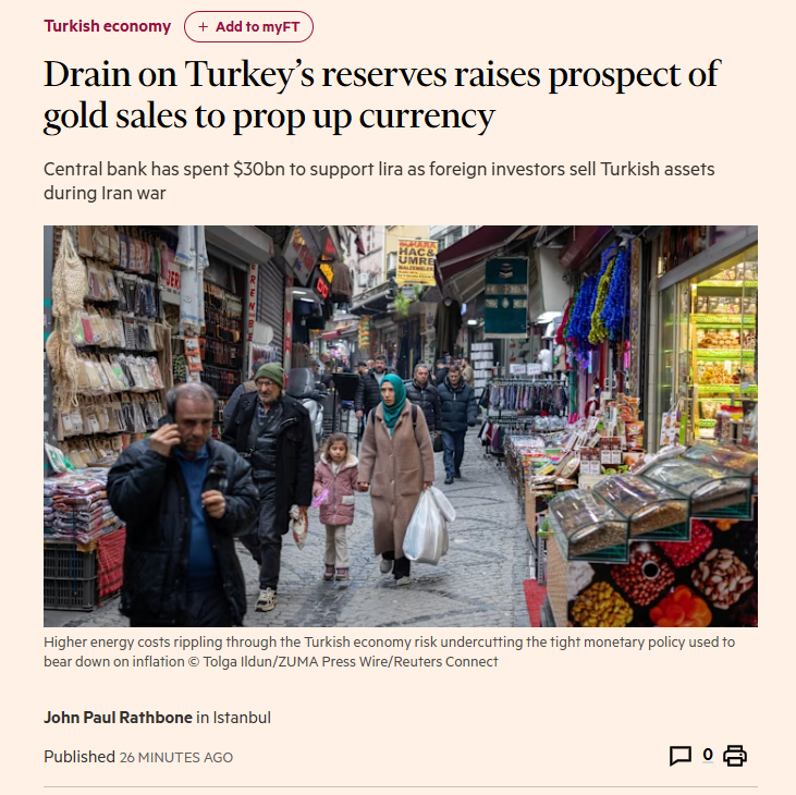 ABD İran Savaşı! "Türkiye altın mı satacak?" 1 financialtime