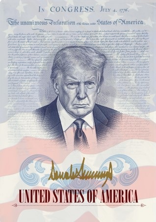 trump portreli pasaport