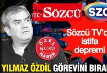Sözcü yayın grubunun ikinci kez başına geçen ve CHP'ye yönelik sert eleştirileriyle gündeme gelen Yılmaz Özdil'in istifa ettiği öne sürüldü