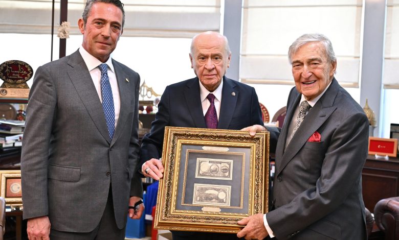 İş insanları Rahmi Koç ile Ali Koç, Ankara'da MHP Genel Başkanı Devlet Bahçeli ve İYİ Parti Genel Başkanı Müsavat Dervişoğlu'nu ziyaret etti