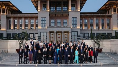 Ankara’da düzenlenen NATO Zirvesi kapsamında liderler Cumhurbaşkanlığı Külliyesi’nde bir araya geldi.